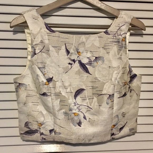 New Anthropologie Floral Crop Top Eva Franco - Picture 2 of 7